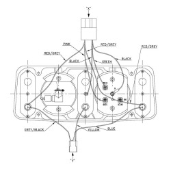 Schema elettrico quadro strumenti Ama per trattore fiat adattabile 4334915 4335525