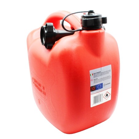 Tanica benzina plastica 10 litri con beccuccio travaso in offerta