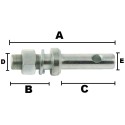 Perno per attacco attrezzi 140 x 22 x 22 mm