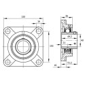 Cuscinetto con flangia autoallineante serie UCF 208 Ø 40 - supporto quadrato