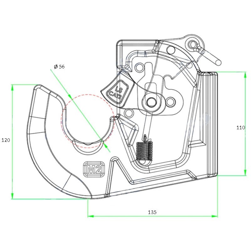 Terzo Punto Idraulico Per Trattori CAT 2 - Doppi Ganci, Corsa 8 1/4'', Bloccaggio Sicuro Con Tubi Flessibili Inclusi - Foto 9