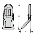 Coltello per trincia a Y - 40 x 99 con asola 39 x 16 mm