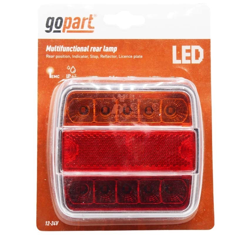 Kit Luci 12V Completo Universale Per Trattori Cavo 4mt Con Fanali A Base Inclinata - Foto 6