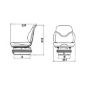 Sedile trattore Cobo SC79 in stoffa con con molleggio M200