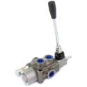 Distributore idraulico MD 3/8" doppio effetto con doppia velocità a 1 leva per spaccalegna oleodinamico