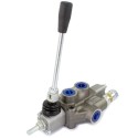 Distributore idraulico MD 3/8" doppio effetto con doppia velocità a 1 leva per spaccalegna oleodinamico