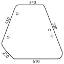 Vetro finestrino laterale destro e sinistro per trattore Fiat Serie 80, 88, 90, 94 con Cabine CS14, 15, 16, 17, 18, 19 - 5124412