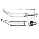Dente per erpice fisso tipo 3 quadro h. 248 mm filettatura 16 x 50 mm