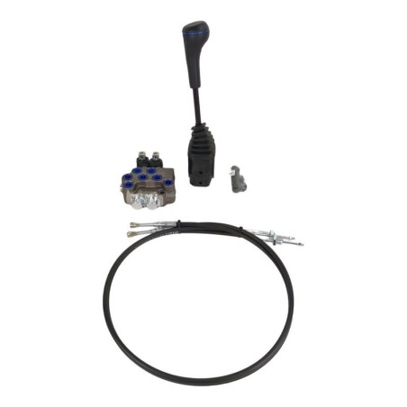 Distributore idraulico ML per pala trattore doppio effetto completo di cavi 1,5 metri e Joystick