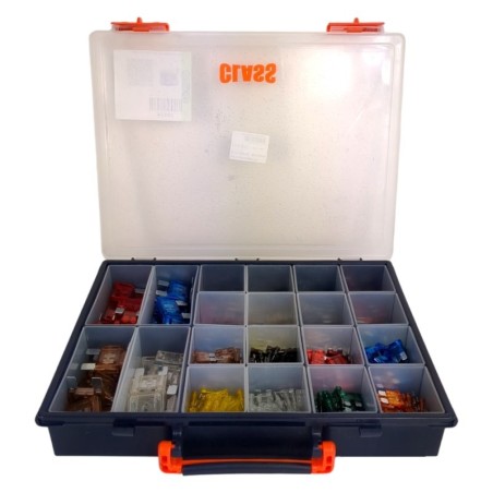 Kit assortimento 360 fusibili con valigetta bilama-maxi-mini