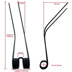 Molla per giroandanatore Cimac Gherardi 650x104 foro 48
