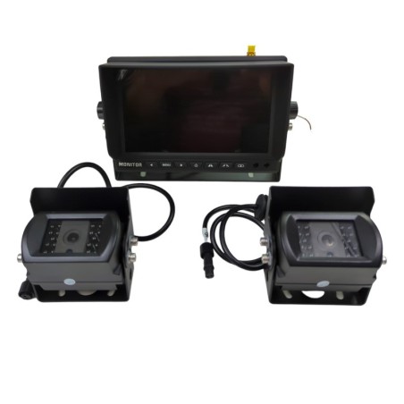 Videocamera per trattore WiFi 12/24v con 2 telecamere, senza fili