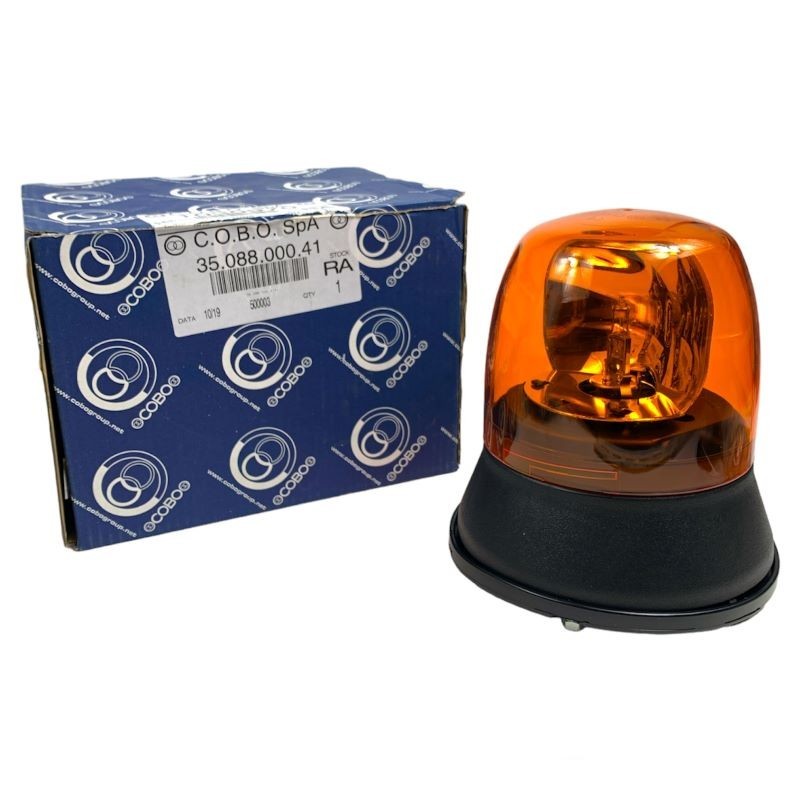 Takestop - Lampeggiante Rotante 360° Arancione Emergenza 12v Base