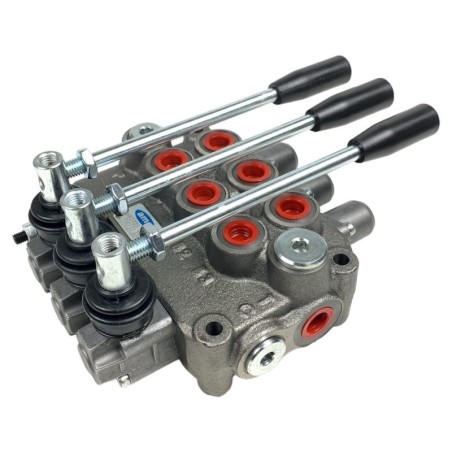 Distributore idraulico 3 leve doppio effetto 3/8" carry over