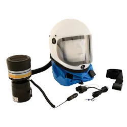 Casco respiratore a batteria per trattamenti antiparassitari