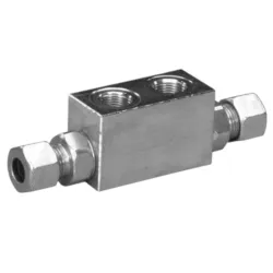 Valvola blocco doppio effetto cilindri idraulici 1/4" Gas