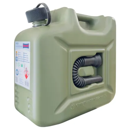 Tanica carburante 10L PVC verde con beccuccio Hunersdorff